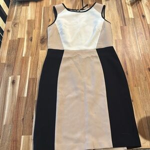 Loft Elegant Colorblock Sleeveless Dress